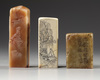 Three Chinese soapstone seals