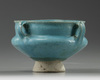 A KASHAN TURQUOISE-GLAZED BOWL, 12TH - 13TH CENTURY