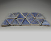 Sixteen Islamic blue glazed eath-ware tiles