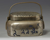 A Chinese brass 'narrative' hand warmer