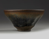 A Chinese small hare's fur glazed tea bowl