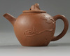 A Chinese yixing 'leaf' teapot and cover