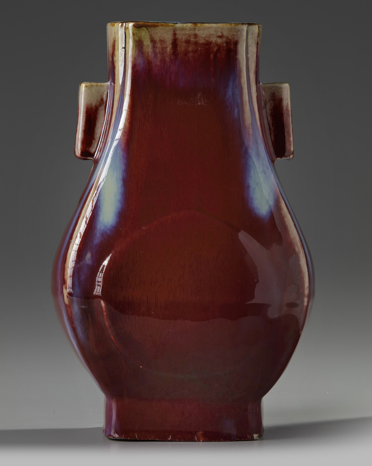 A Chinese flambé-glazed 'hu' vase