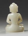 A Chinese white jade Shakyamuni