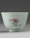 A small Chinese famille rose ‘rose’ cup