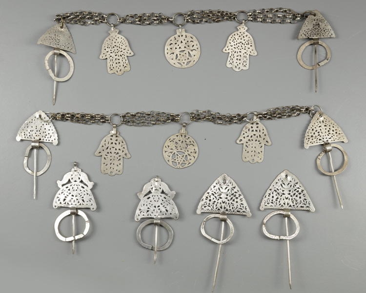 Three pairs of silver fibula's