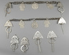Three pairs of silver fibula's