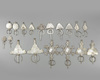 Nine pairs of Silver fibula's