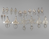 Nine pairs of Silver fibula's