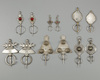 Six pair of silver fibula