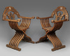 Two Islamic wooden chairs