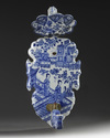 A rare Chinese blue and white wall sconce