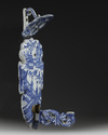 A rare Chinese blue and white wall sconce