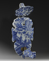 A rare Chinese blue and white wall sconce