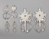 Three pair of silver fibula's