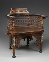 An Islamic  Syrian wooden armchair