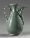 A Chinese celadon-glazed ewer