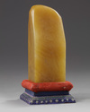 A Chinese yellow soapstone seal