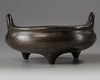 A Chinese bronze tripod censer