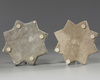 Two Kashan star shaped tiles