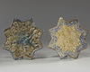 Two Kashan star shaped tiles