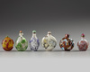 Six Chinese snuff bottles