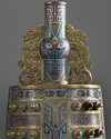 A Chinese cloisonne enamel bell, yongzhong