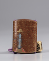 A Japanese Inro with a cubical shaped netsuke