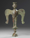 An Islamic Seljuq bronze angel finial Al Buraq