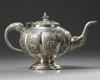 An Indian silver teapot
