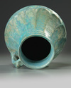 A KASHAN TURQUOISE GLAZED JUG, PERSIA, 13TH CENTURY