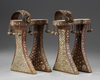 Two Islamic Ottoman hammam shoes