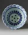 A Chinese blue and white Ming-style wall sconce