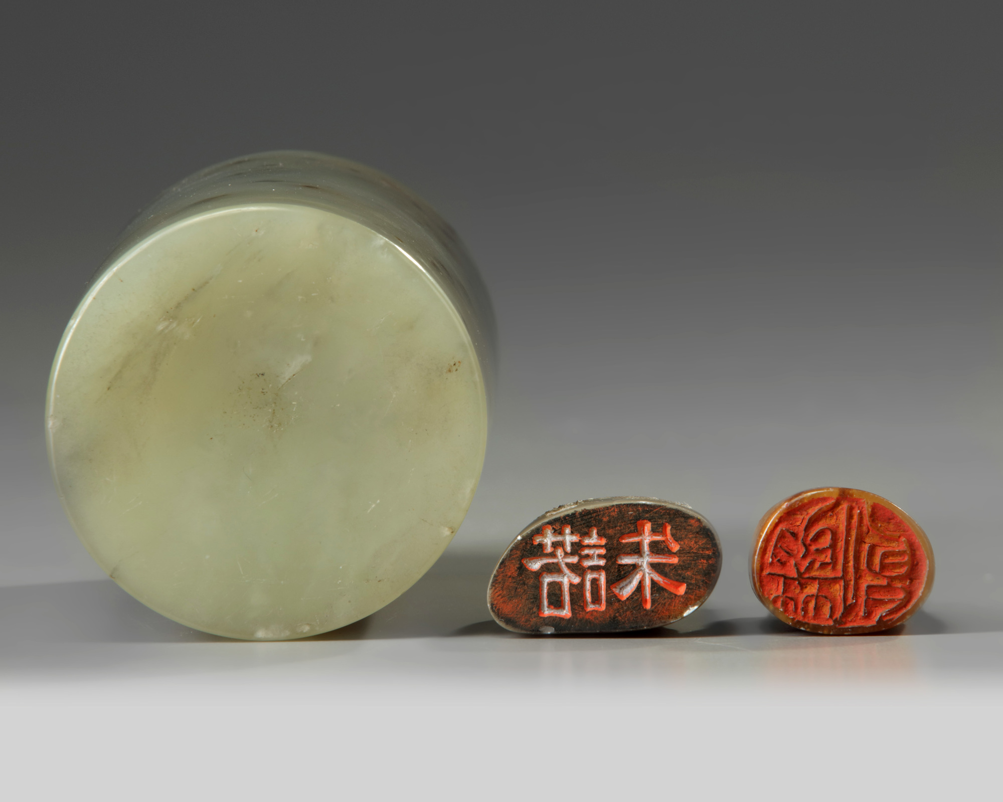 Three Chinese soapstone carvings