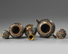 A group of three cloisonne objects