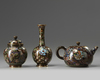 A group of three cloisonne objects