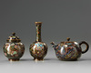 A group of three cloisonne objects