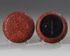 A CHINESE RED-LACQUERED 'PEONIES' BOX AND COVER, 19TH-20TH CENTURY