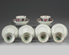 Six sets of Chinese famille rose cups and saucers