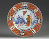 A Chinese imari 'Dame au Parasol' plate