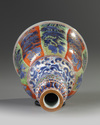 A LATER-ENAMELLED CHINESE BLUE AND WHITE HOOKAH BASE, CHINA, KANGXI PERIOD (1662-1722)