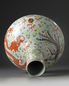 A Chinese famille rose ‘dragon and phoenix’ bottle vase