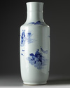 A large Chinese blue and white ‘Ode to the Red Cliff’ vase