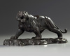 A Japanese bronze figure of a tiger