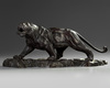 A Japanese bronze figure of a tiger