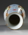 A Chinese falangcai 'European subject' slender vase