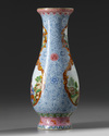 A Chinese falangcai 'European subject' slender vase
