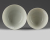 A set of two Chinese sepia-decorated 'landscape' bowls