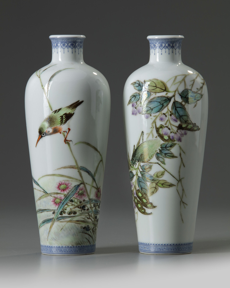A matched pair of Chinese vases