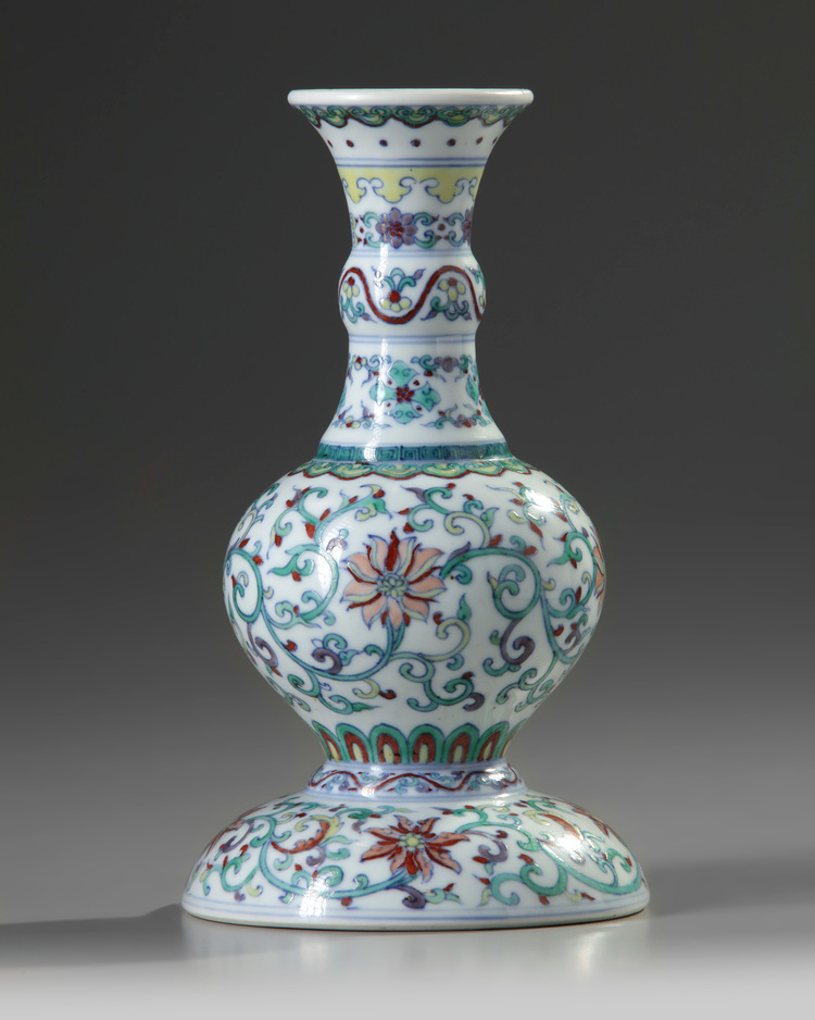 A Chinese doucai 'scrolling lotus' vase